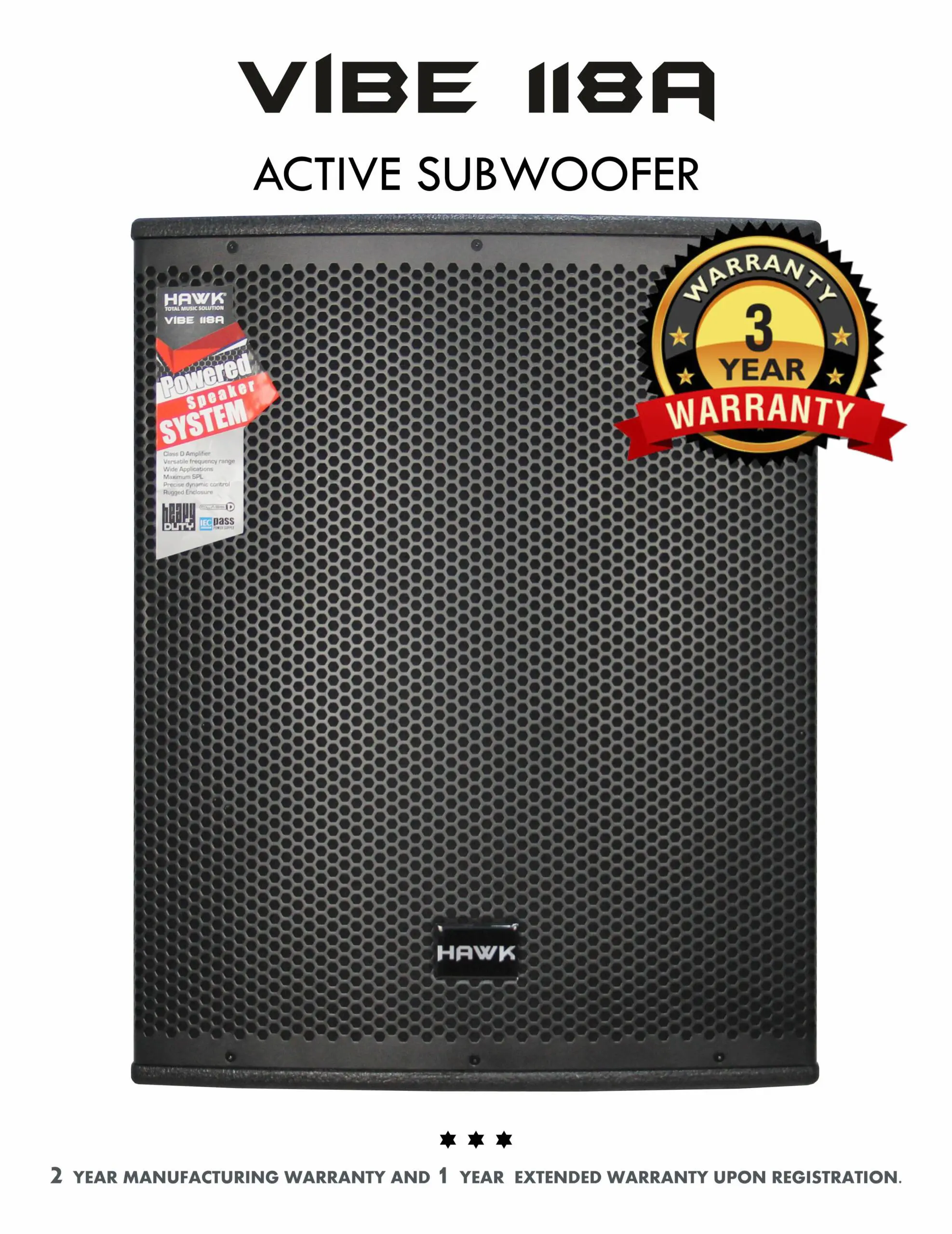 VIBE 118 A 2600 Watts 18″ Inches Active Subwoofer