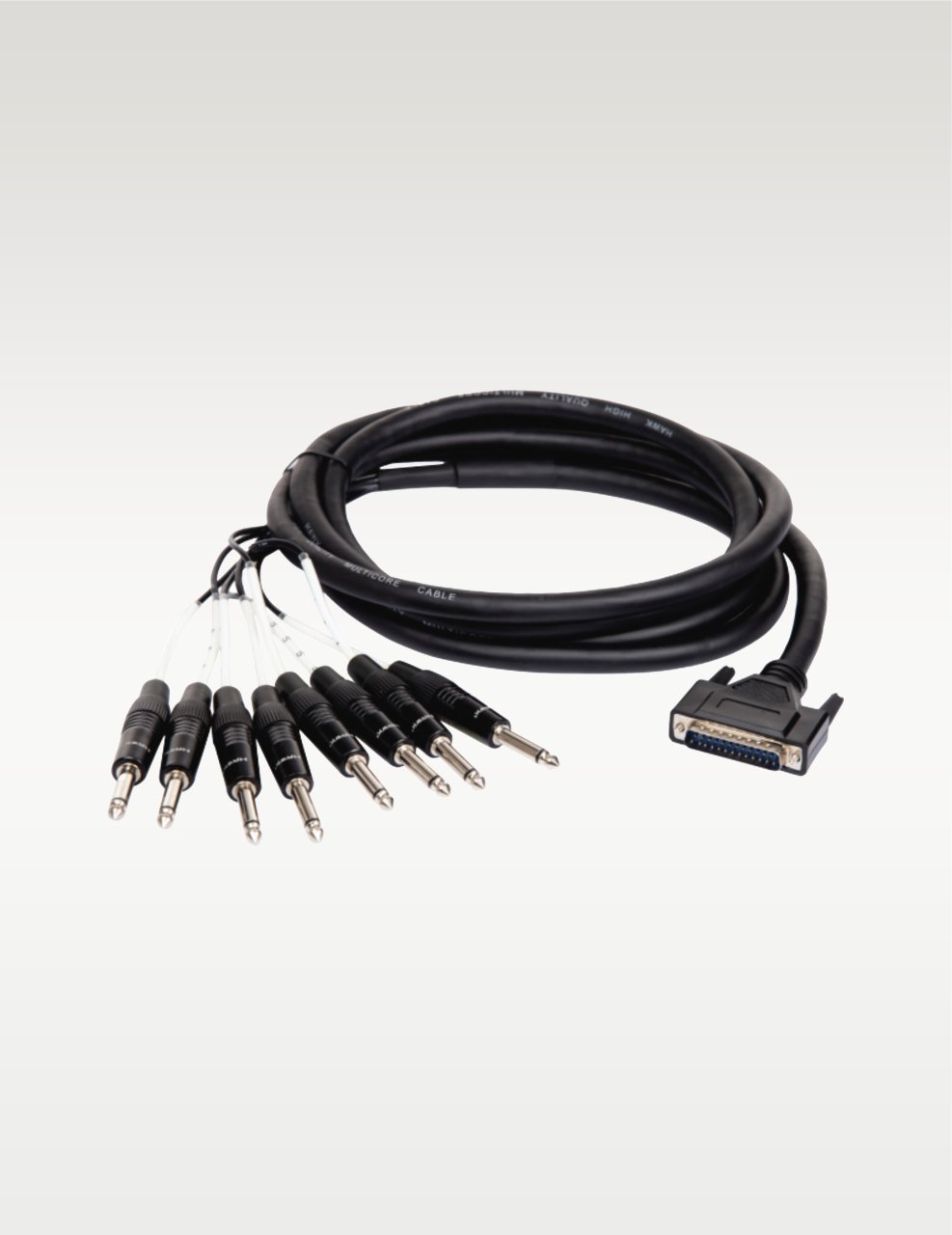 Hawk HDTP803 DB25 to Eight 1/4″ TS Unbalanced Snake, 3 Meters