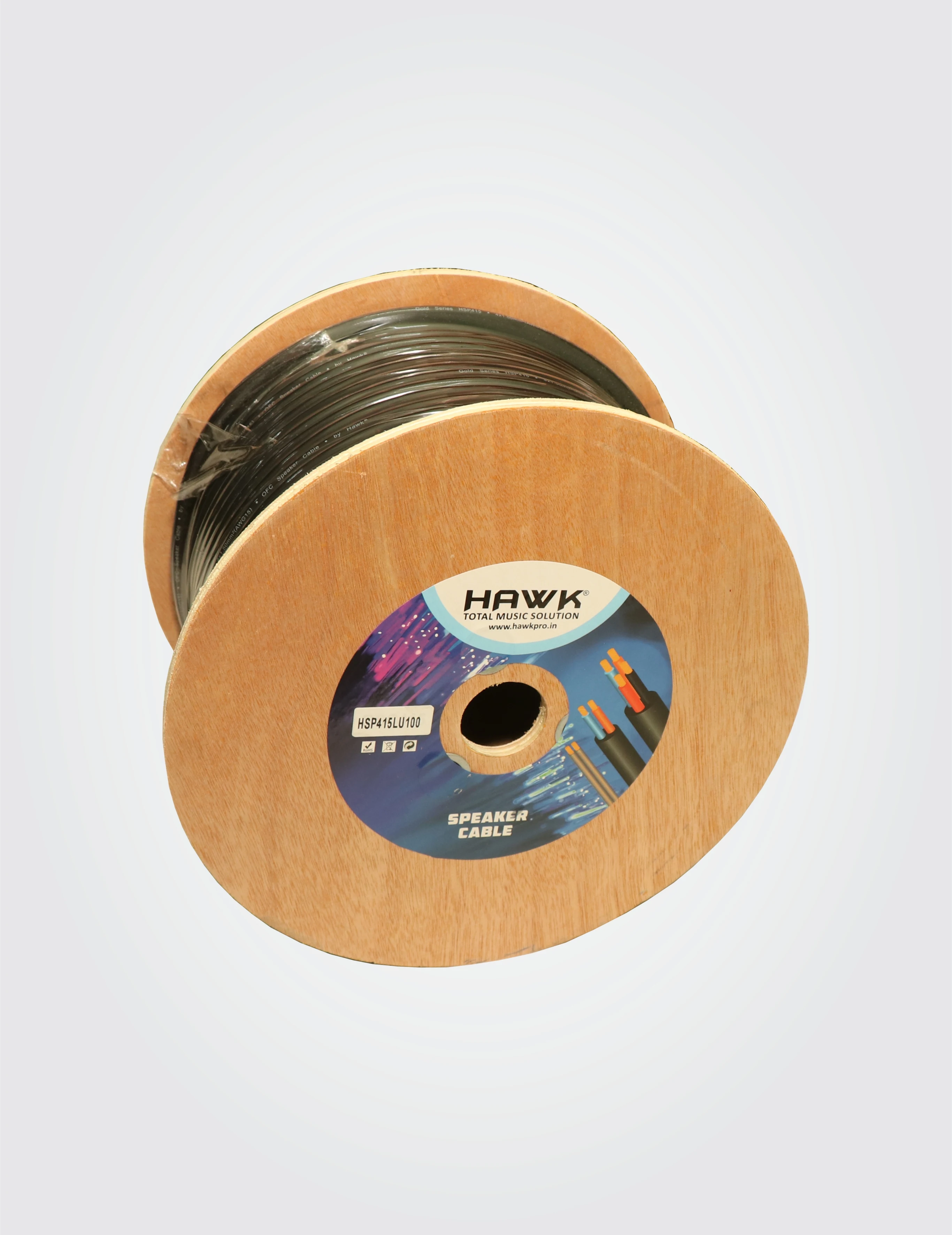 HAWK HSP415LU100 1.5 mm² 4-Core Speaker Cable Black
