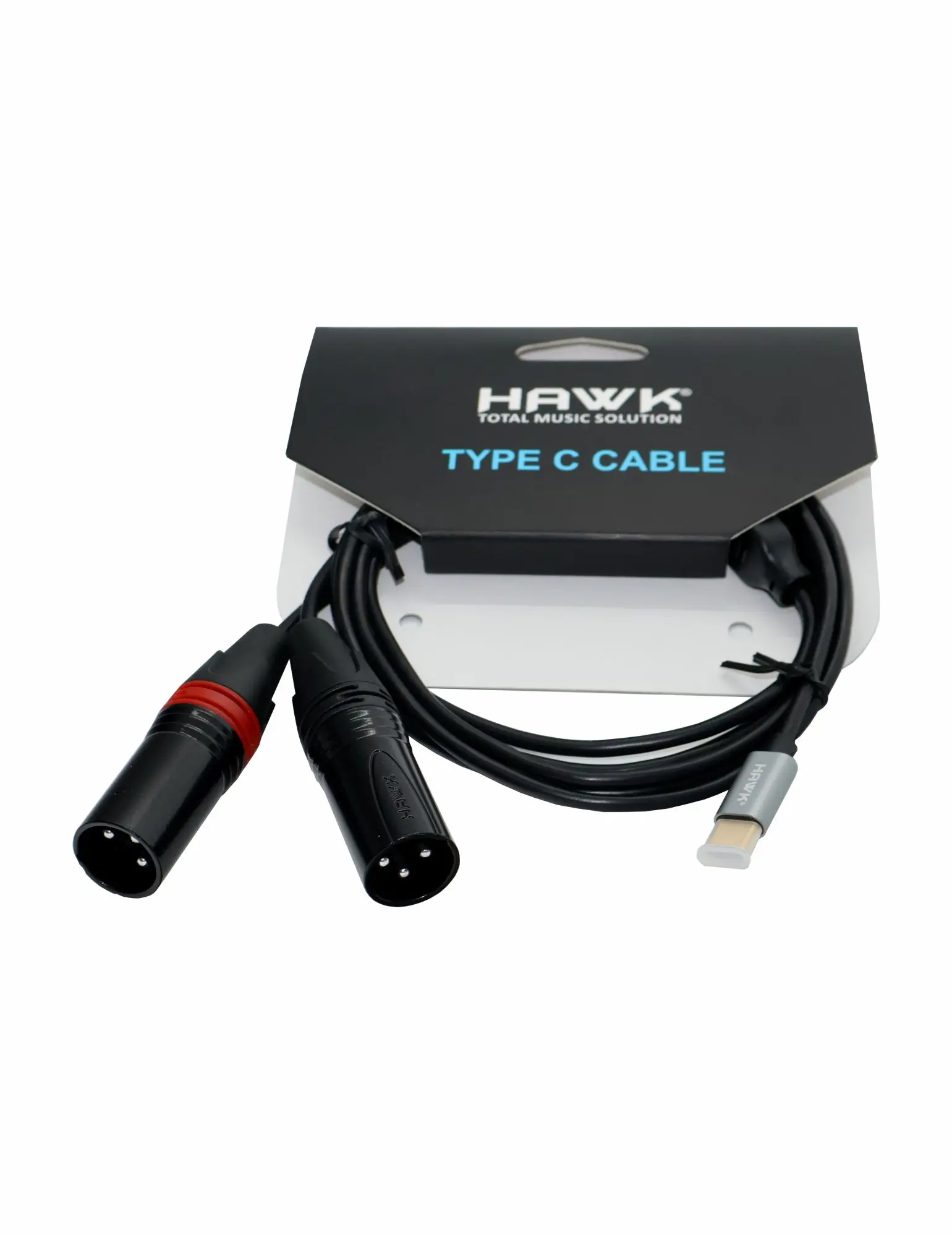 HC2XMLU01.8 – TYPE C TO 2* XLR Male Black