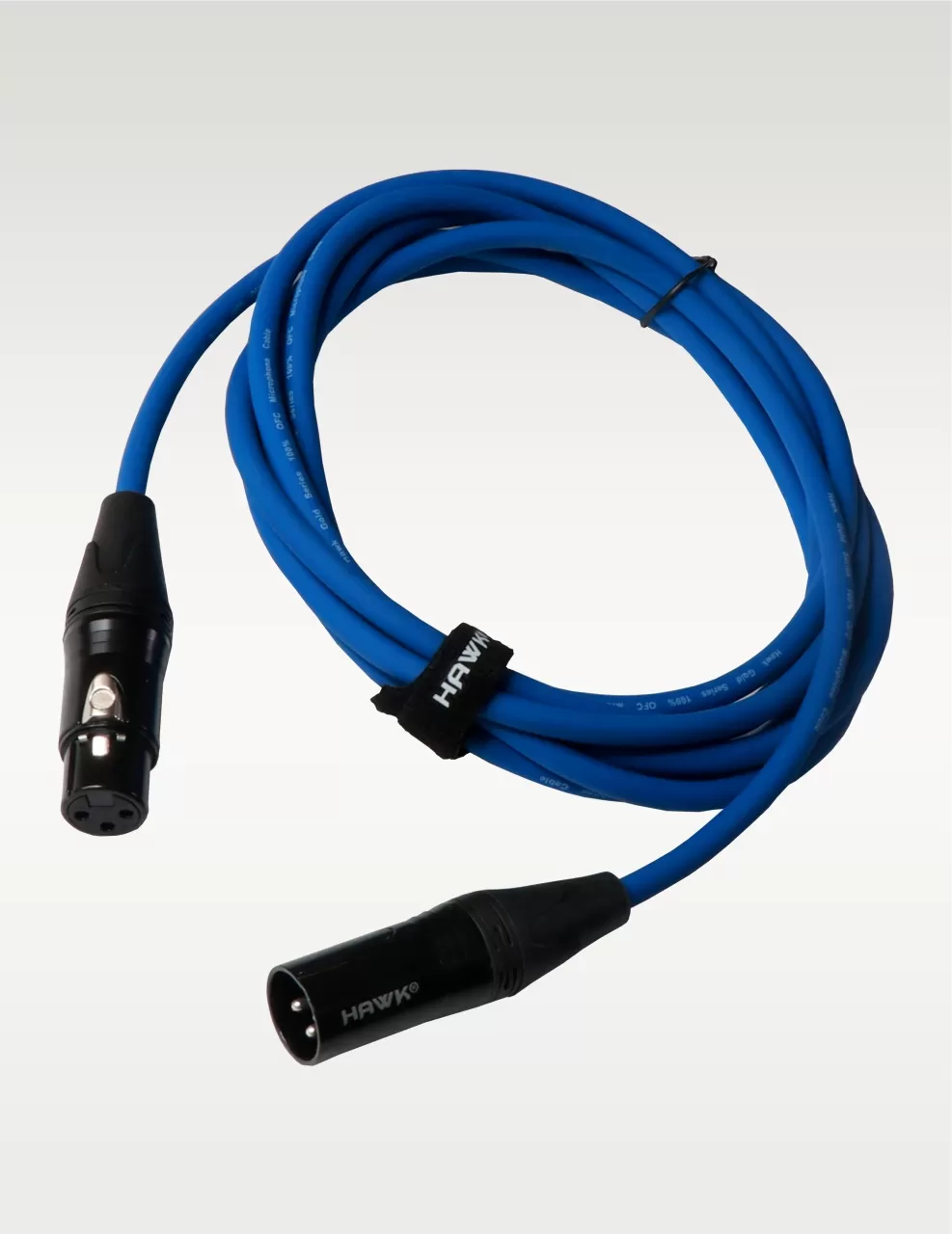 SXFG-010BLU Gold Series XLR Male to XLR Female With Cable Tie, 3 Meters Blue, Balanced Cable
