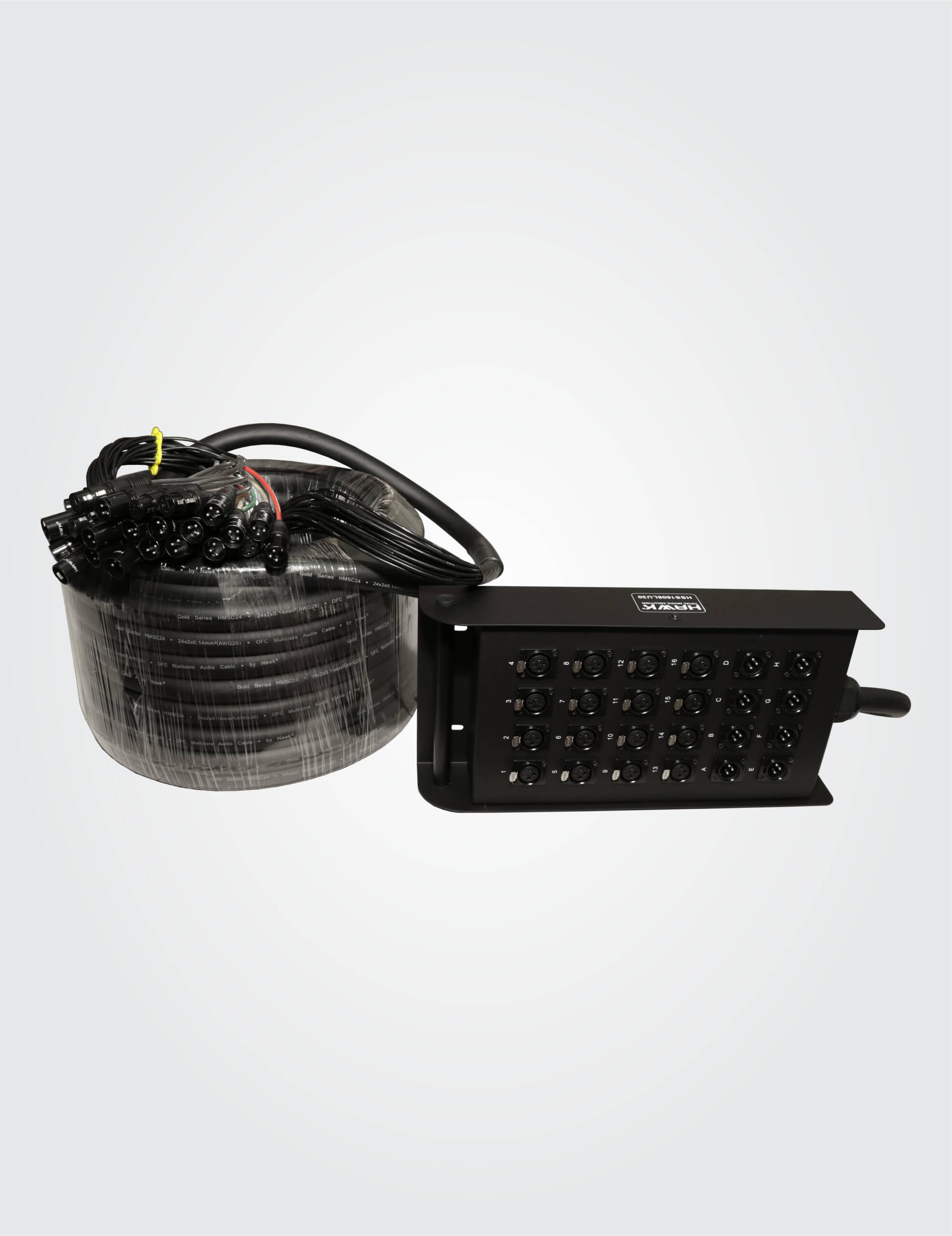 Hawk HSS1608LU30 24 channel snake cable with stage box 30 meters