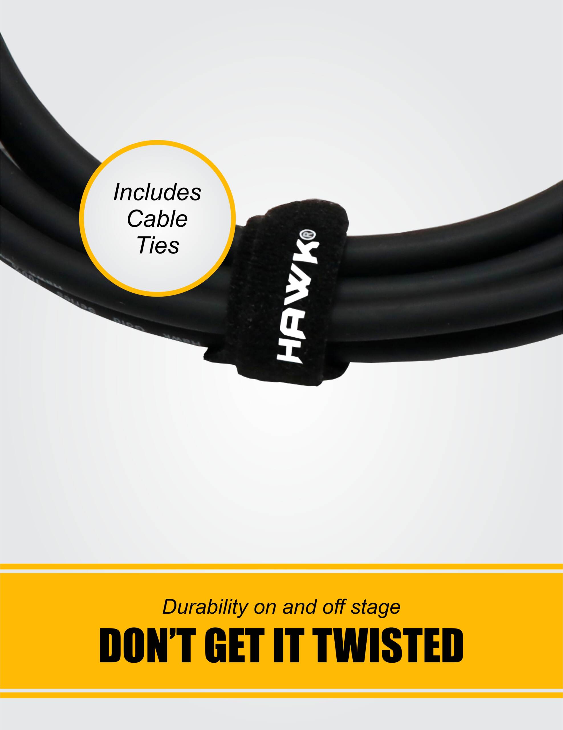Hawk TMPLU01.5 EP to dual TS male Y audio cable, 1.5 meter