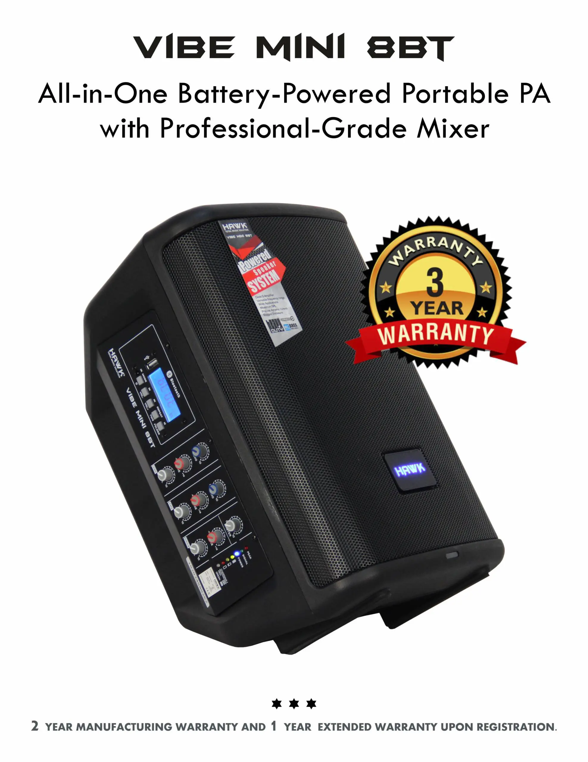 VIBE MINI 8BT 1800 Watts