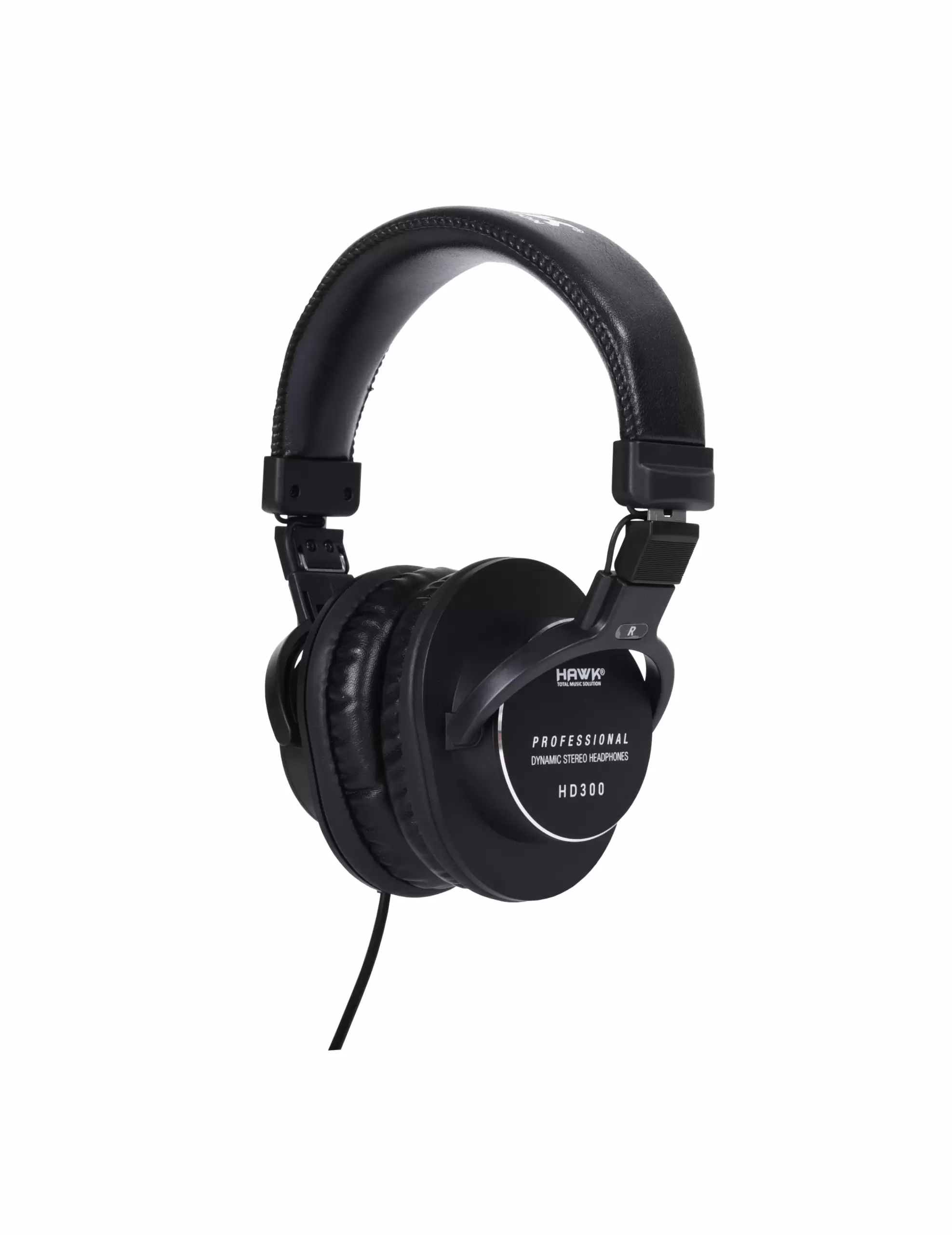 Hawk HD300 professional dynamic stereo headphones with 50 mm drivers and 3 metre cable