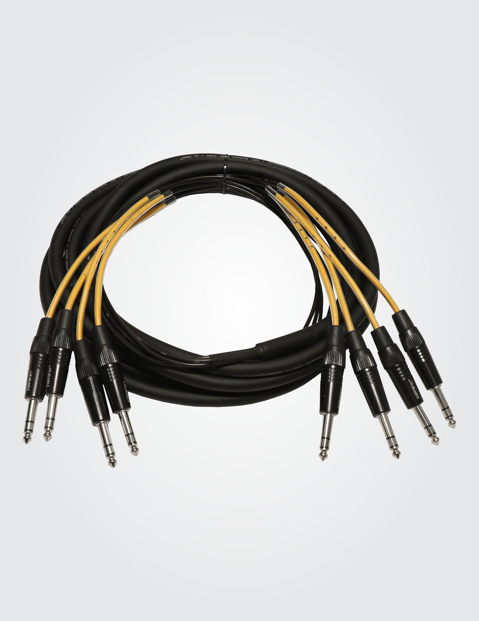 HawK HST4LU05 4 Channel Balanced Snake with 1/4″ TRS Male to 1/4″ TRS Male, 5 Meters