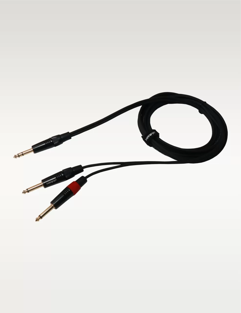 Hawk SMPLU03 Y Cable 6.3 MM Stereo Male to Dual 6.3 MM Mono Male -3 Meter