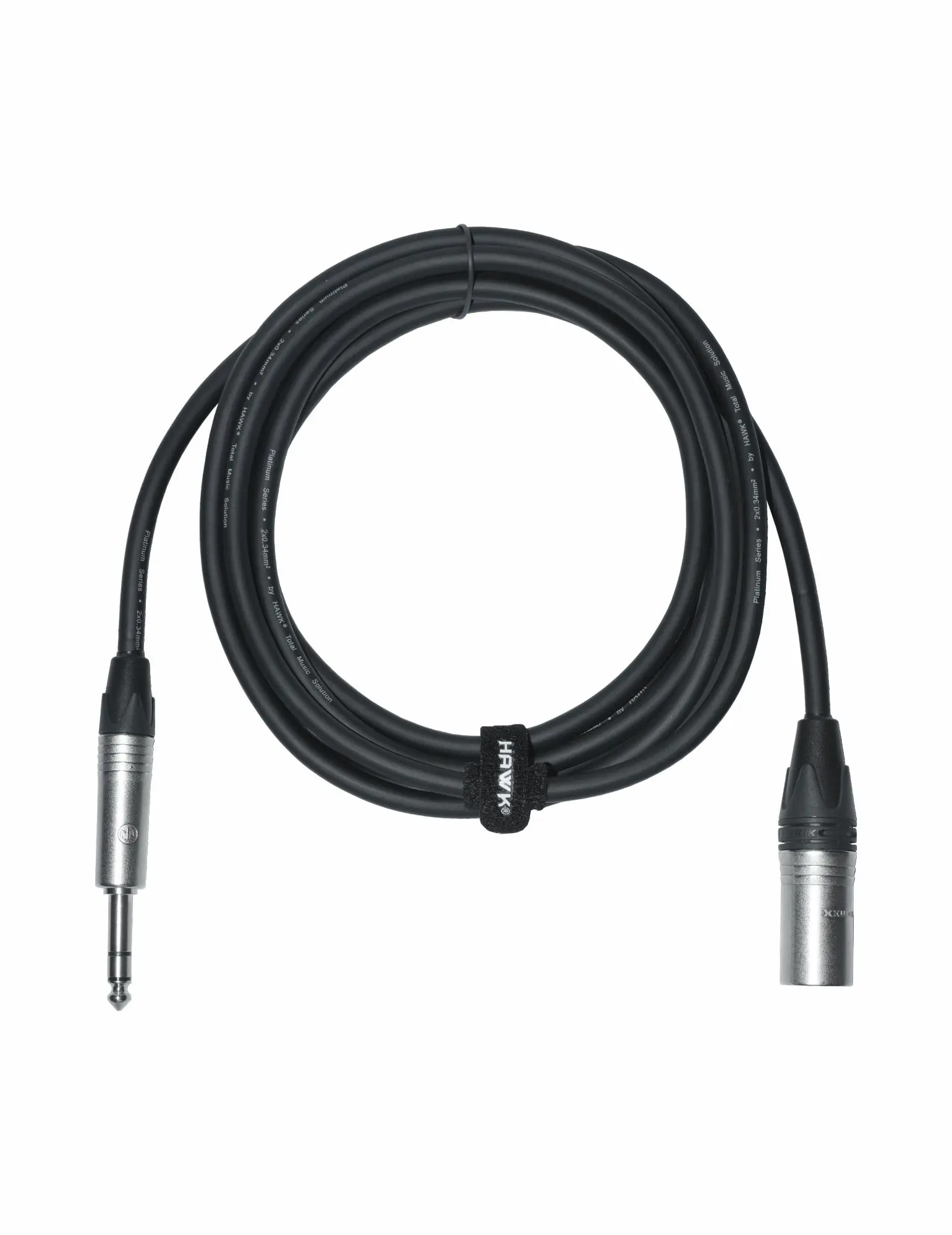 HAWK NXSP010 – Platinum Series XLR Male TO TRS Male Cable With Neutrik Connector